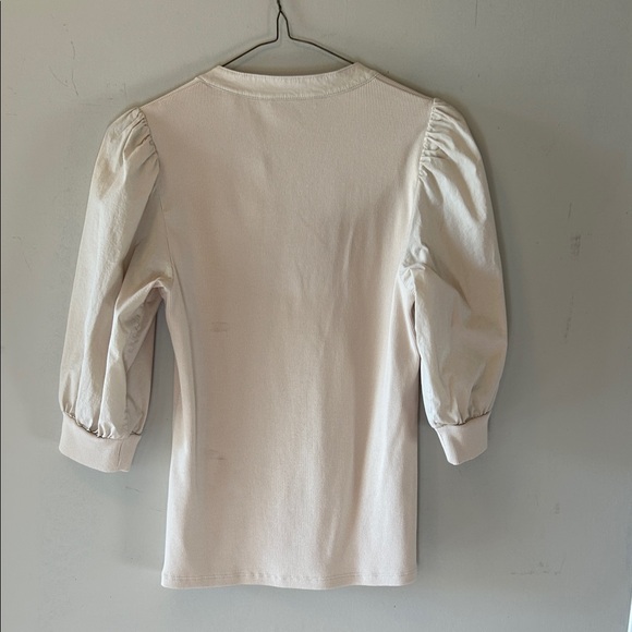 Veronica Beard Cream Button-Down Shirt - Picture 3 of 4